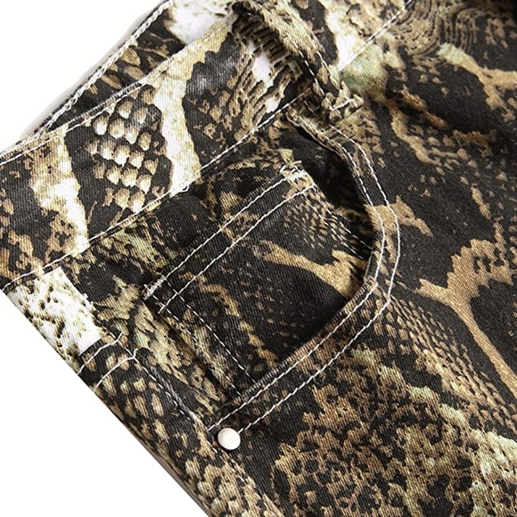 New Mens Painted Designer Slim Fit Jeans Multiple Sizes - Picture 4 of 4